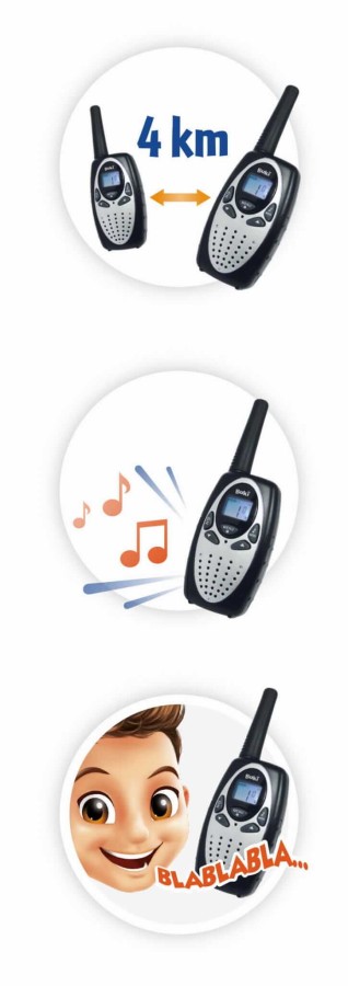 WALKIE-TALKIE z akumulatorem - zasięg 4 km / Buki TW02