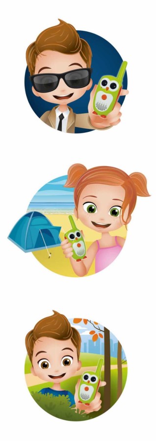 WALKIE-TALKIE JUNIOR zasięg 2 km / Buki TW03