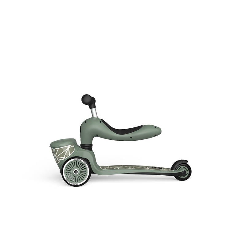 Highwaykick 1 Lifestyle 2w1 Jeździk i hulajnoga z zamykanym schowkiem 1-5 lat Green Lines / Scootandride