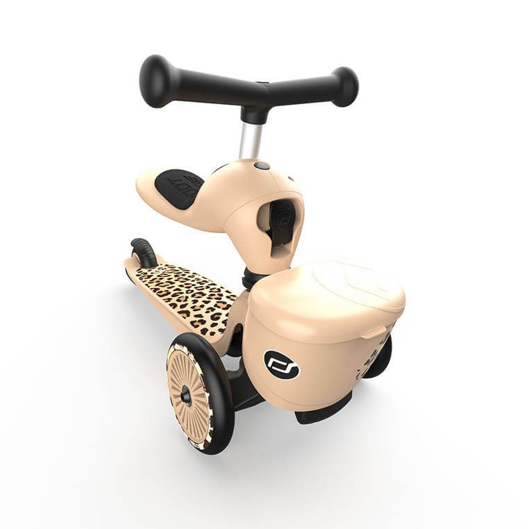 Highwaykick 1 Lifestyle 2w1 Jeździk i hulajnoga z zamykanym schowkiem 1-5 lat Leopard / Scootandride