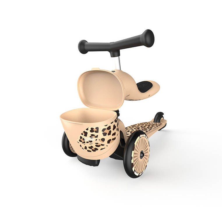 Highwaykick 1 Lifestyle 2w1 Jeździk i hulajnoga z zamykanym schowkiem 1-5 lat Leopard / Scootandride