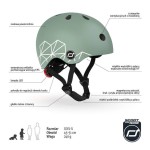 Kask XXS-S dla dzieci 1-5 lat Green Lines / Scootandride