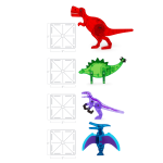 Klocki Magnetyczne Dino World 40 el. / Magna-Tiles