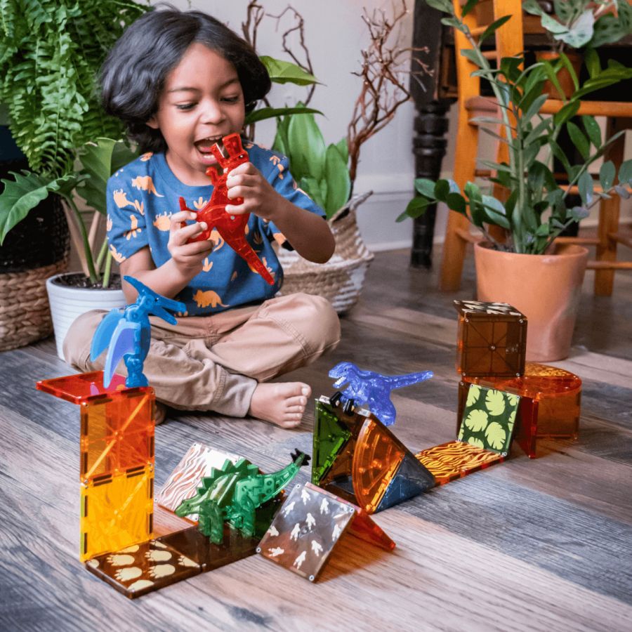 Klocki Magnetyczne Dino World 40 el. / Magna-Tiles