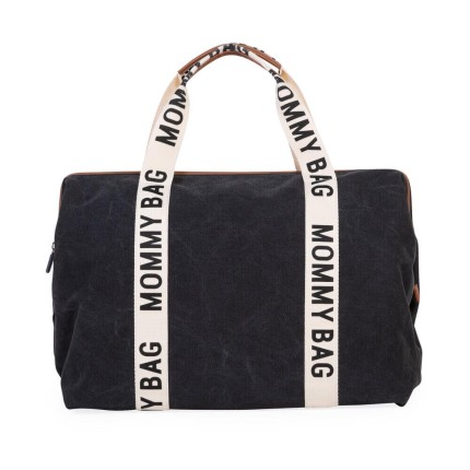 Torba Mommy bag Signature Czarna / Childhome CWMBBSCBL