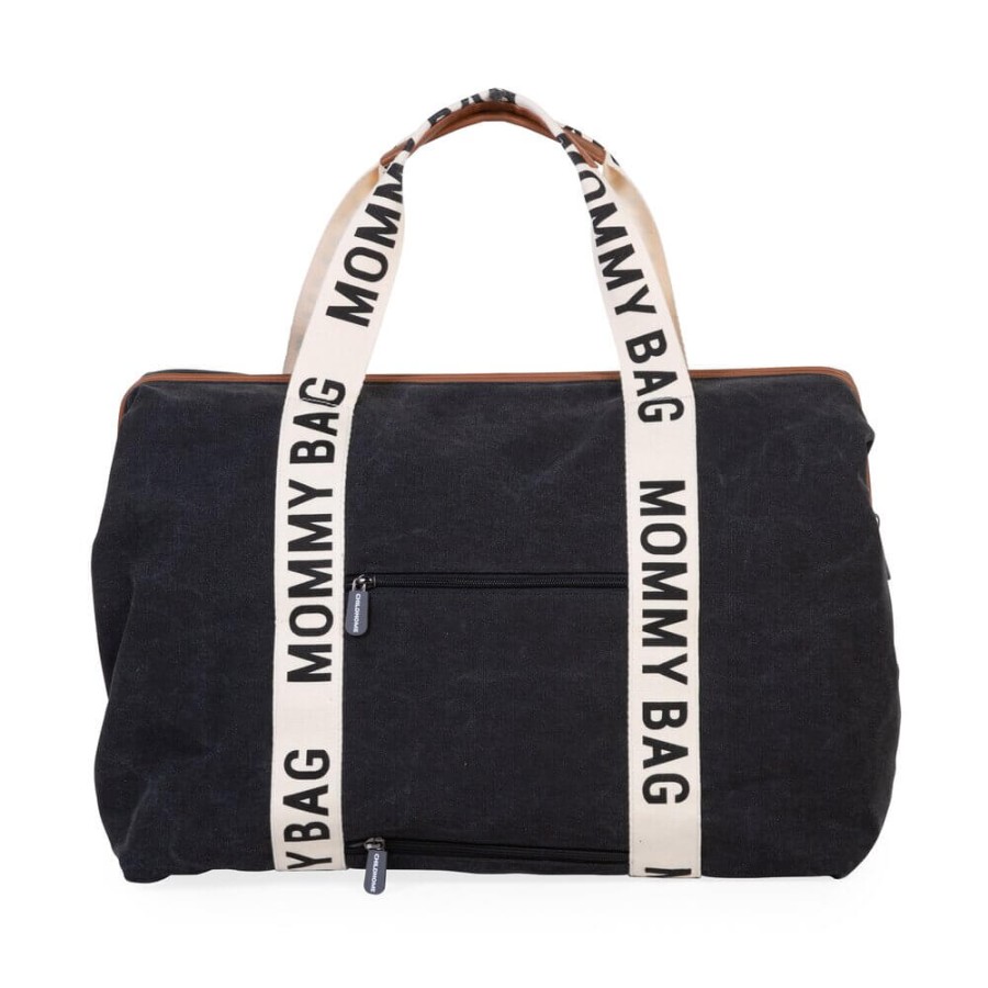 Torba Mommy bag Signature Czarna / Childhome CWMBBSCBL