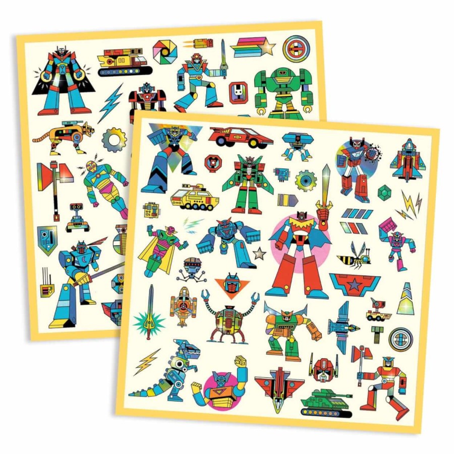 Metaliczne naklejki ROBOTY / Djeco DJ09276