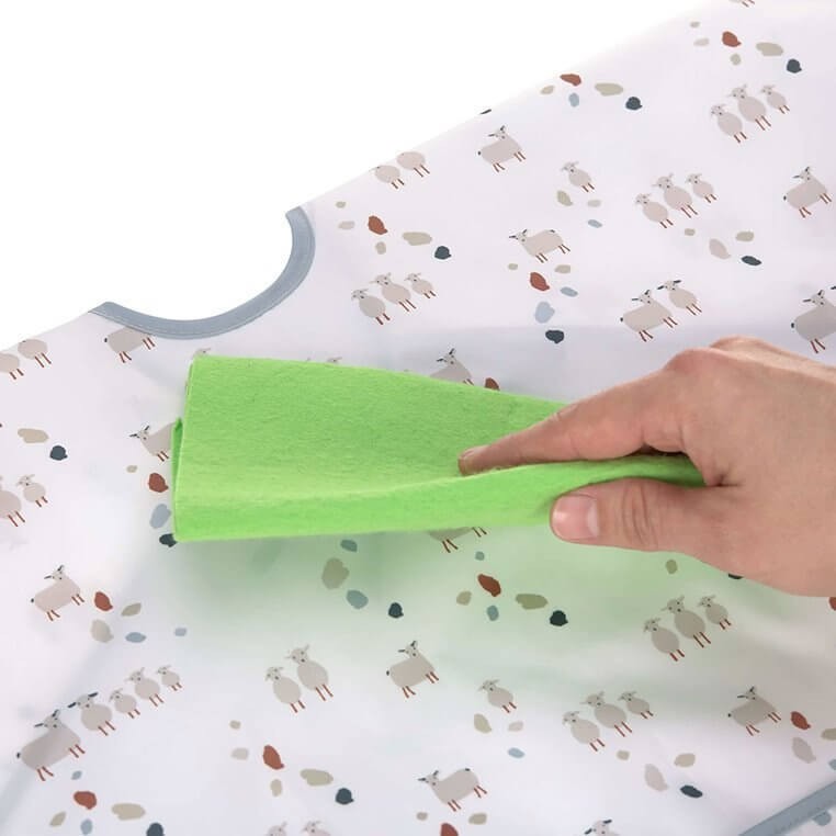 Zestaw śliniaków z długim rękawem 6m+ Tiny Farmer Owieczka / Lassig