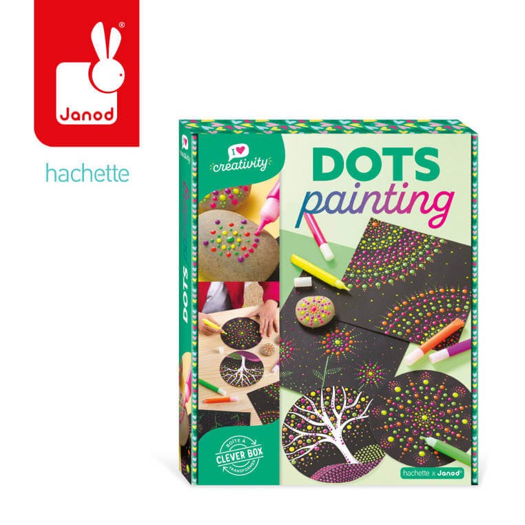 Zestaw kreatywny Malowanie kropkami - Dots painting I love creativity 8+ / Janod J07736