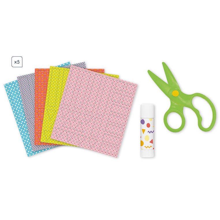 Zestaw kreatywny Wycinanki przyklejanki My arts & crafts 4+ / Janod J07743