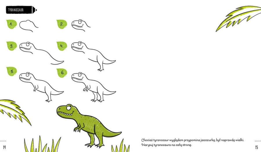 Rysowanie krok po kroku. Dinozaury / Wydawnictwo Wilga