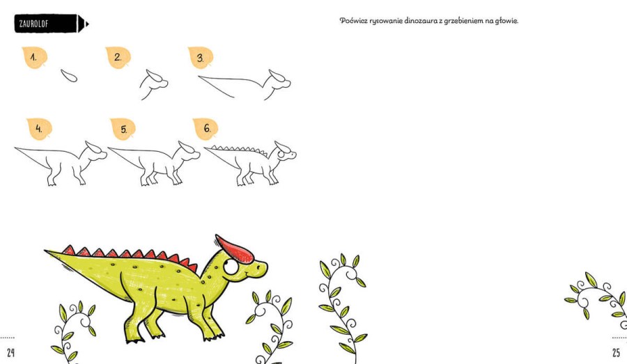 Rysowanie krok po kroku. Dinozaury / Wydawnictwo Wilga