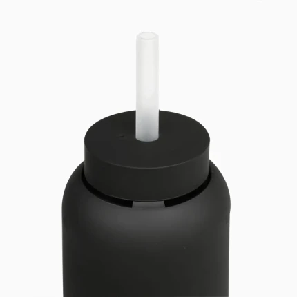 Silikonowa nasadka z rurką do butelek Bink - BLACK / BINK