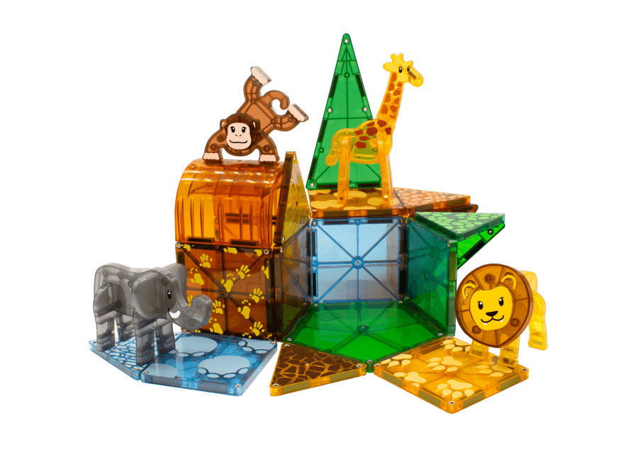 Klocki Magnetyczne Safari Animals 25 el. / Magna-Tiles