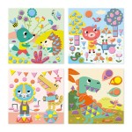 Zestaw kreatywny - Naklejki geometryczne My arts & crafts 3+ / Janod  J07740