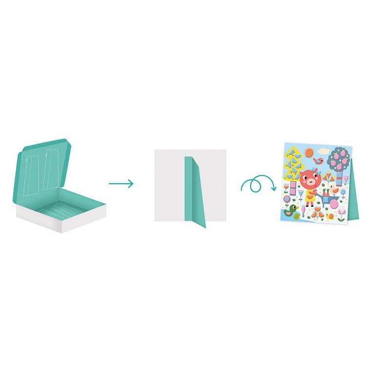 Zestaw kreatywny - Naklejki geometryczne My arts & crafts 3+ / Janod  J07740
