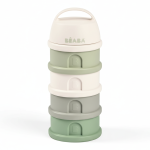 Pojemniki na mleko w proszku 4 komory cotton white-sage green / Beaba