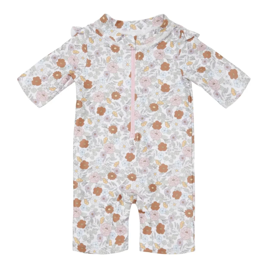 Swimsuit z rękawami Vintage Little Flowers / Little Dutch