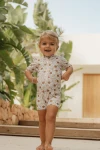 Swimsuit z rękawami Vintage Little Flowers / Little Dutch