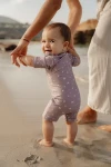 Swimsuit z rękawami Mauve Blossom / Little Dutch