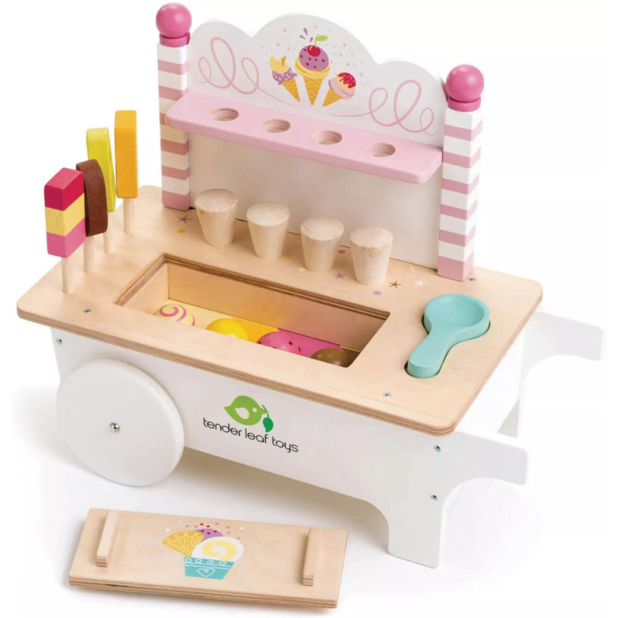Drewniany sklepik z lodami na magnesy / Tender Leaf Toys