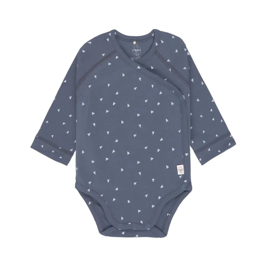 Body z długim rękawem GOTS, Triangle Blue / Lassig