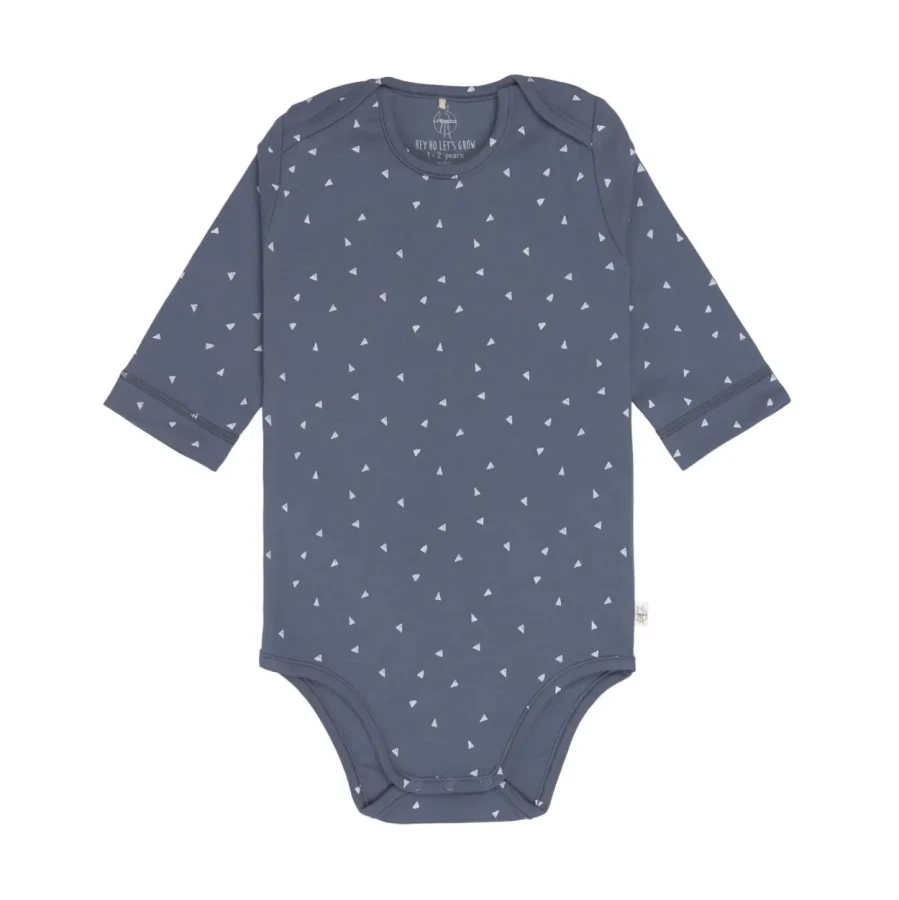 Body z długim rękawem GOTS, Triangle Blue / Lassig