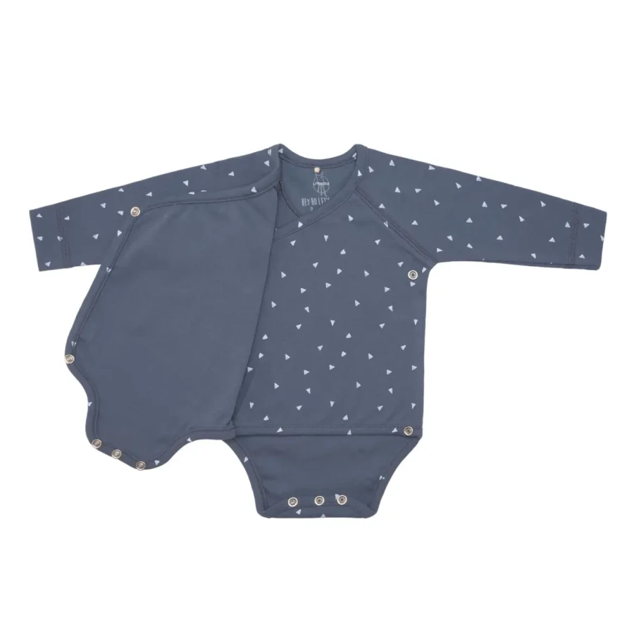 Body z długim rękawem GOTS, Triangle Blue / Lassig