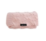 Kocyk z wełny merino - pudrowy róż, kolekcja PREMIUM / Lullalove