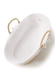 Wyściółka do kosza mojżesza White bawełna organiczna / AhojBaby