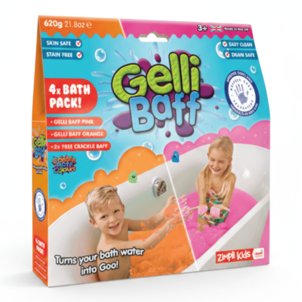 Magiczny proszek do kąpieli Gelli Baff - różowy i pomarańczowy, 4 użycia, 3+, 620g / Zimpli Kids