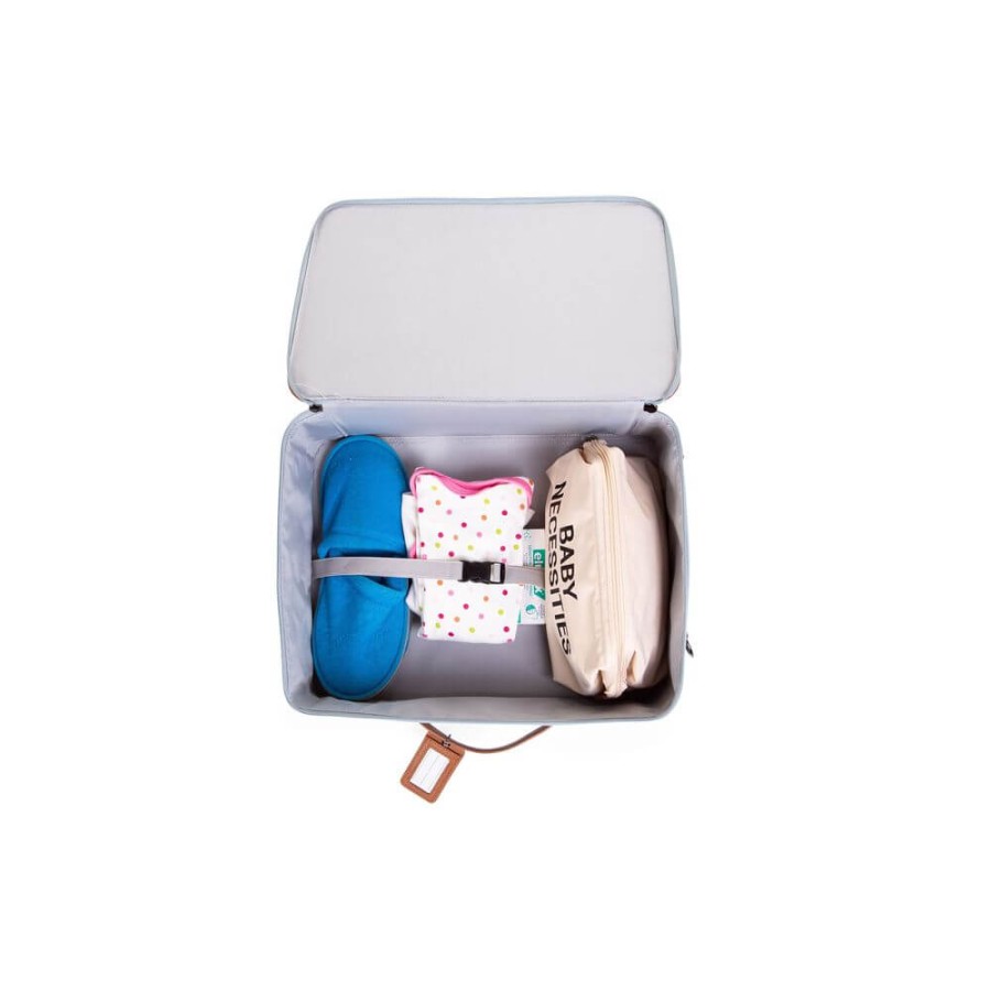 Walizka dziecięca Mini Traveller szara mięta / Childhome CWSCKGR