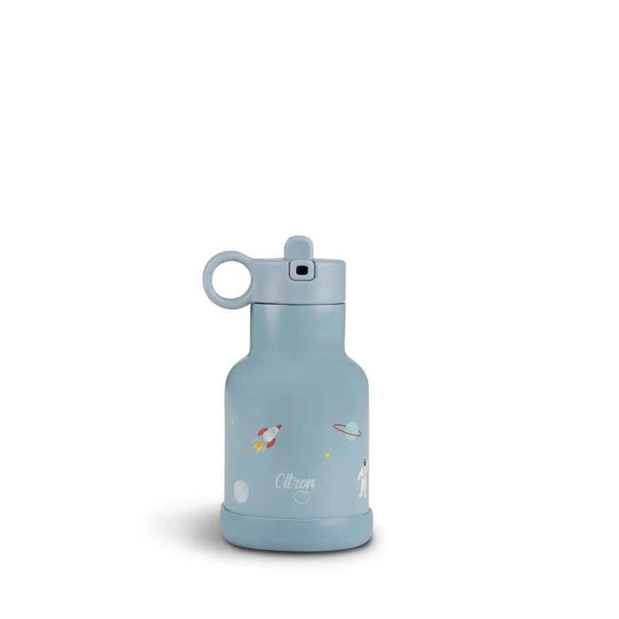 Butelka termiczna ze stali nierdzewnej 250ml - Spaceship Dusty Blue / Citron