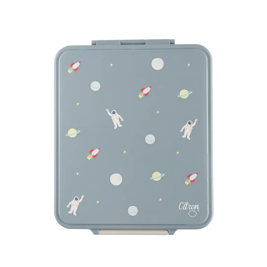 Grand lunch box z termosem - Spaceship / Citron
