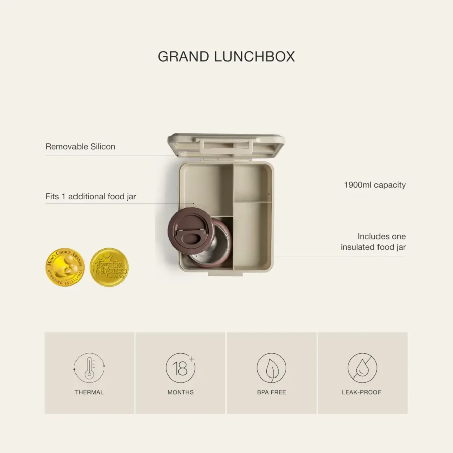 Grand lunch box z termosem - Spaceship / Citron