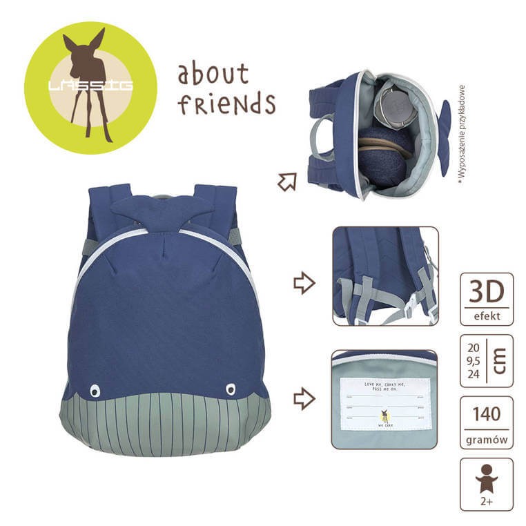 Plecak mini About Friends Wieloryb / Lassig