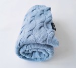 Kocyk z wełny merino - niebieski, kolekcja PREMIUM / Lullalove