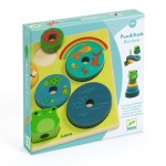 Układanka drewniana 2w1 PUZZ & STACK HAPPY / Djeco DJ01077
