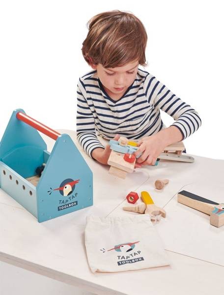 Drewniana skrzynka z narzędziami / Tender Leaf Toys TL8563