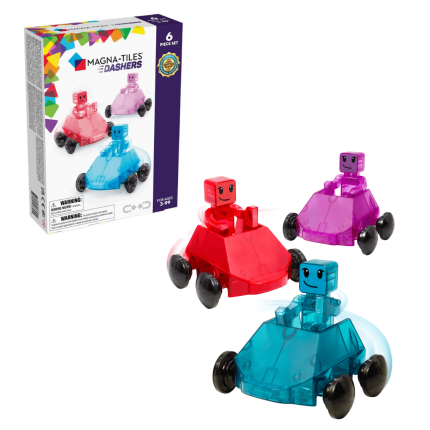 Magnetyczne Samochodziki Dashers 6 el. / Magna-Tiles
