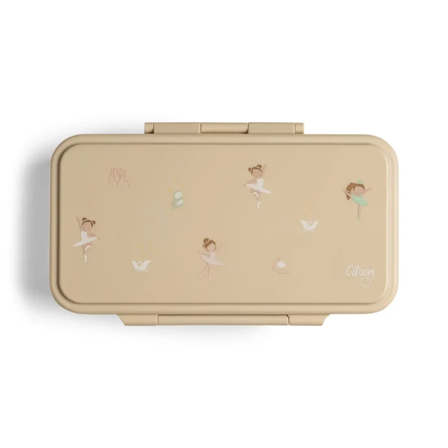 Grand lunch box prostokątny - Ballerina / Citron
