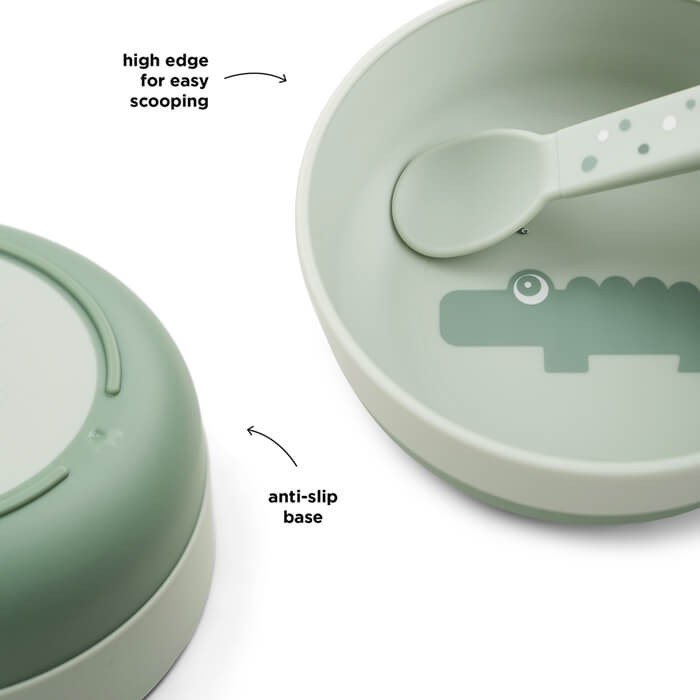 Miska dla sziecka Foodie Happy Clouds - Green / Done by Deer