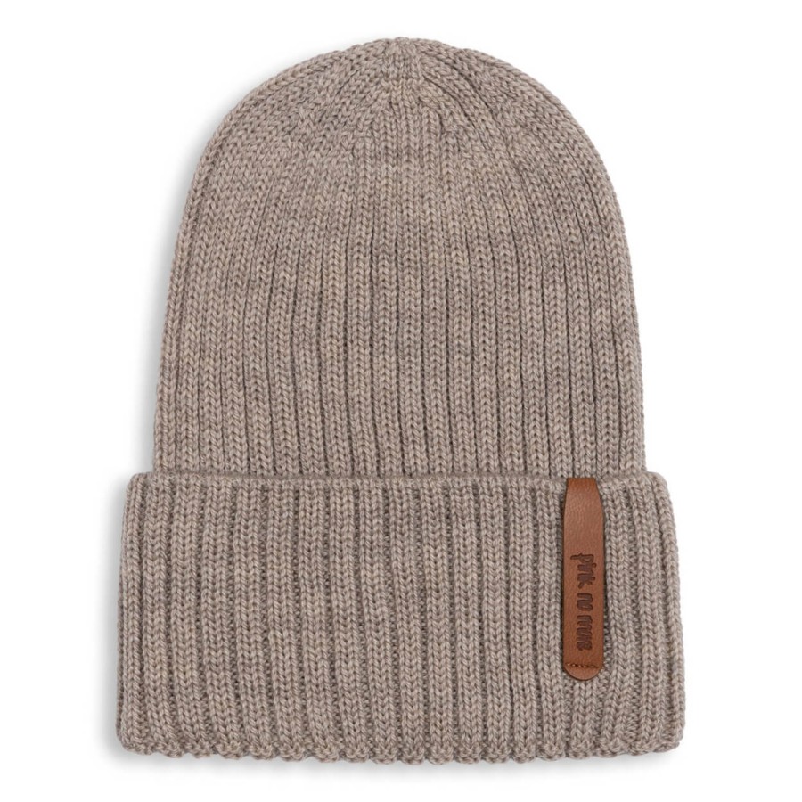 Czapka Beanie Merino MOKKA / Pink no more