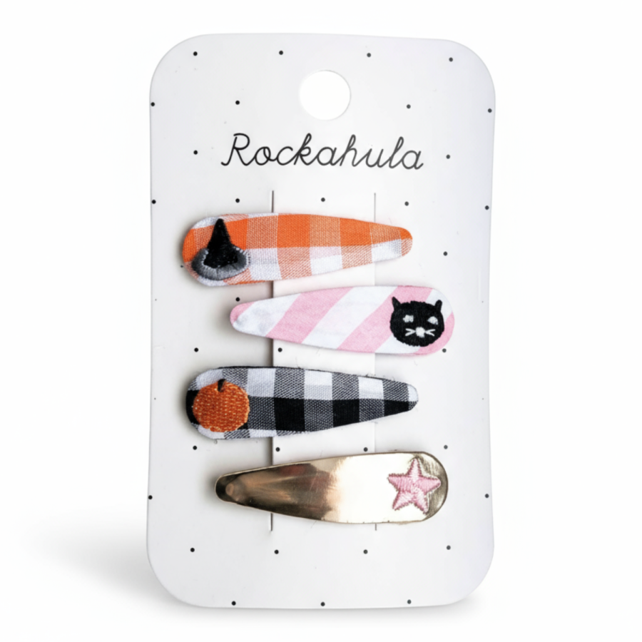 4 spinki do włosów Halloween Embroidered / Rockahula Kids