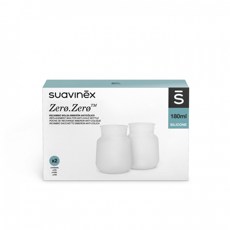 Silikonowa torebka antykolkowa do butelki ZeroZero 180 ml / Suavinex