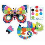 PLAY DUDÙ - zestaw edukacyjny dla najmłodszych  2w1 - KOLORY - puzzle konturowe i gra memo / Ludaticca