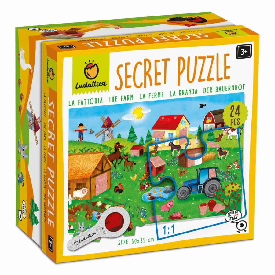 SECRET PUZZLE - puzzle z tajemnicą - GOSPODARSTWO ROLNE / Ludaticca