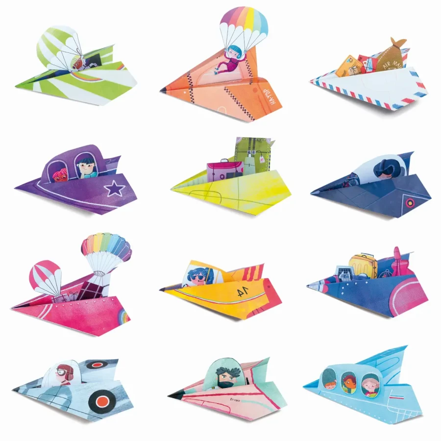 EASY ORIGAMI - zestaw kreatywny - SAMOLOTY / Ludattica