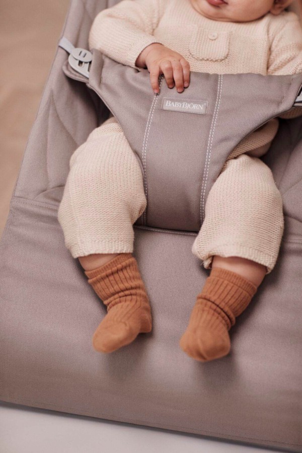 BABYBJORN - leżaczek BLISS WOVEN, Petal Quilt, Sand Grey