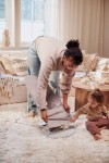 BABYBJORN - leżaczek BLISS WOVEN, Petal Quilt, Sand Grey